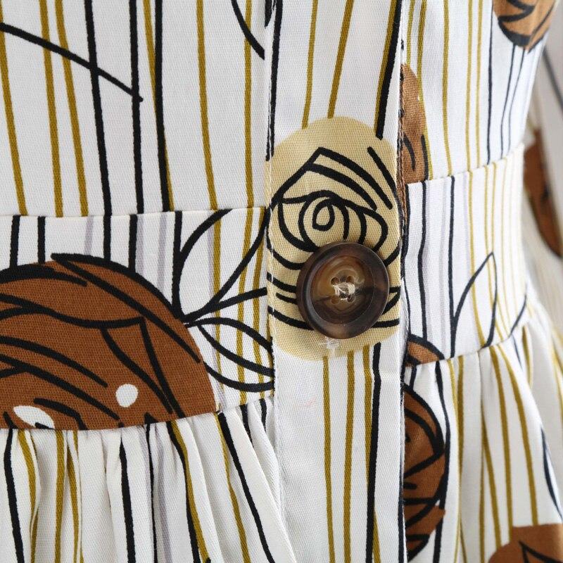 Vintage Ermeløs Tegnekjole