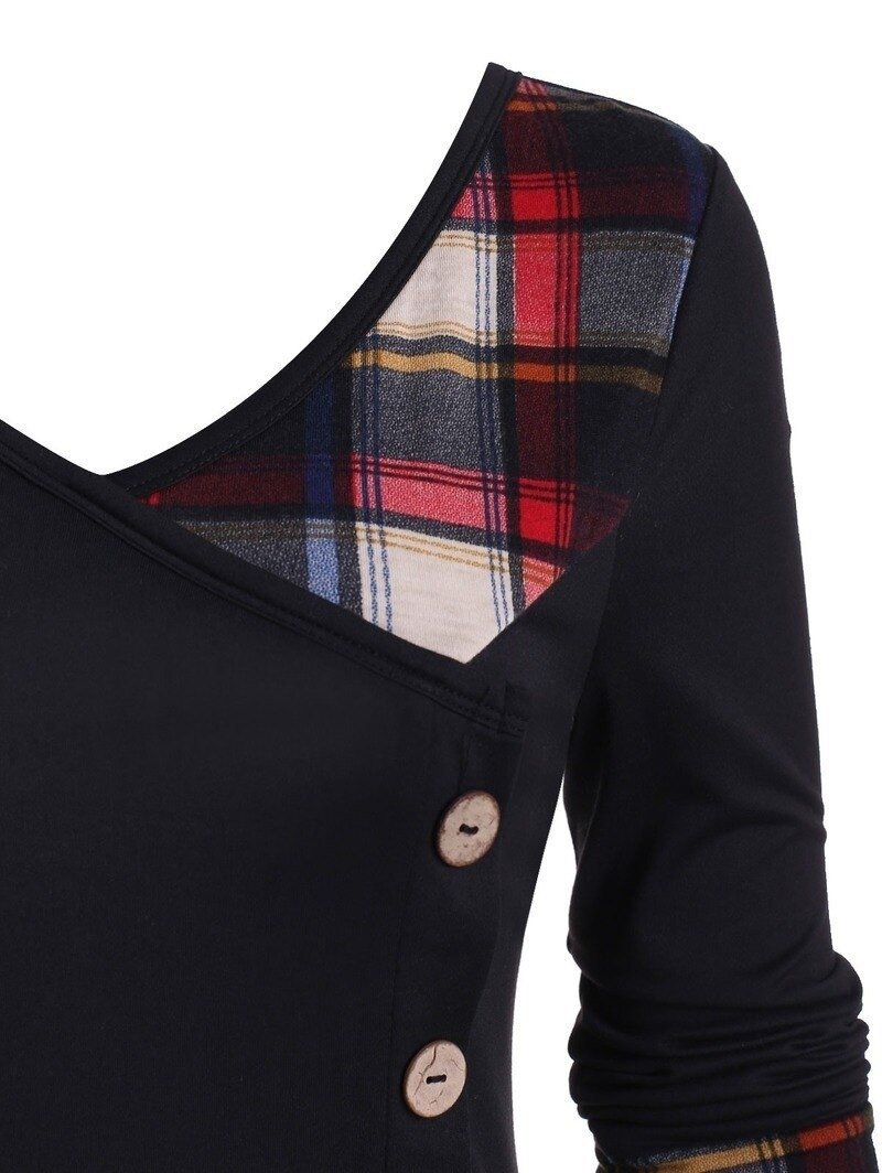 Vintage Svart Skotsk Kjole