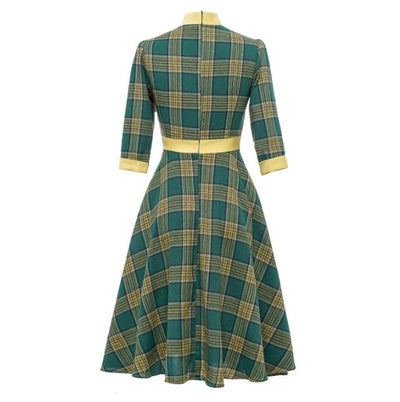 Vintage Grønn Eleganse Kjole