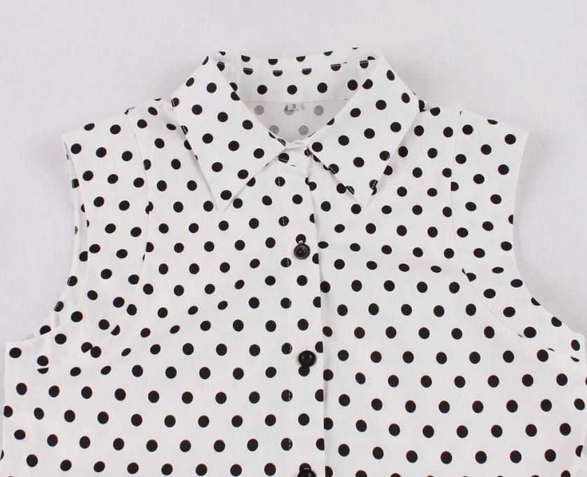 Vintage Svart Og Hvit Damekjole