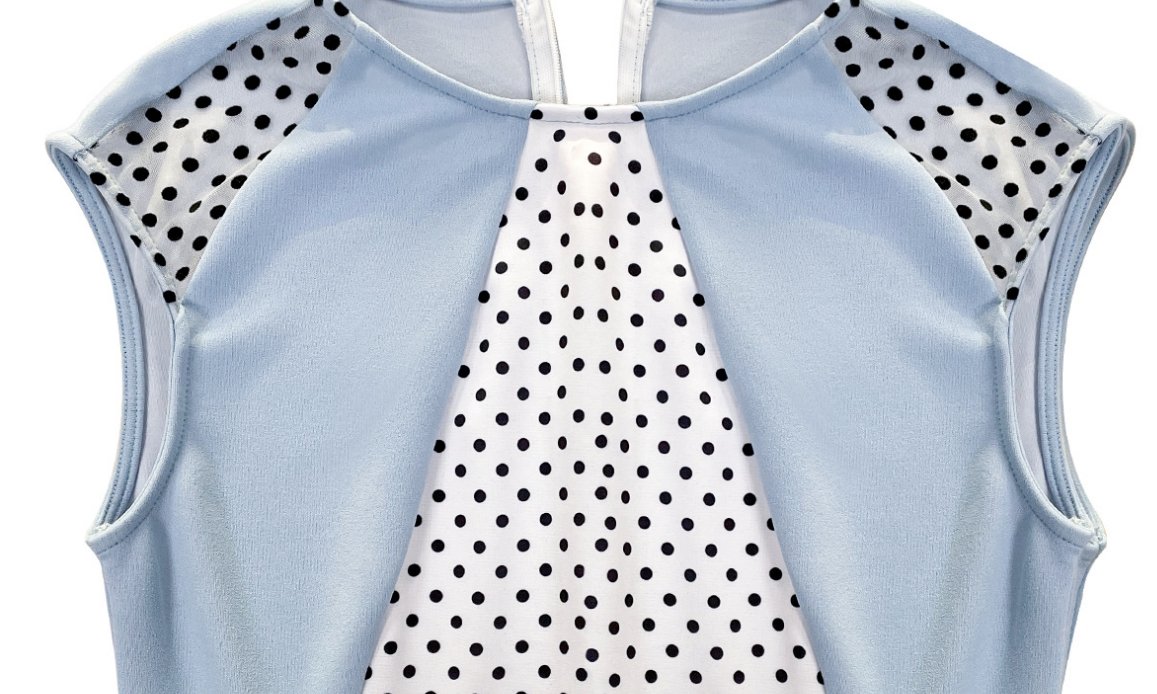 Vintagekjole For Kvinner Blå Prikker