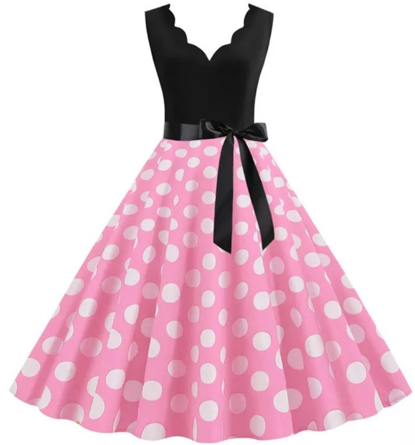 Rosa Vintagekjole For Kvinner