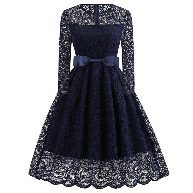 Vintage Gala Navy Kjole