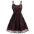 Burgund Gotisk Vintagekjole