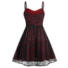 Burgund Gotisk Vintagekjole