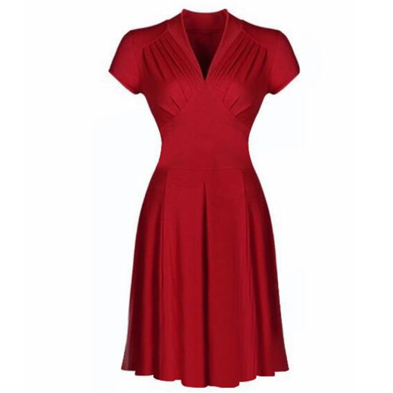 Vintage Plus Size 50-Talls Rød Kjole