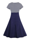 Vintage Plus Size 50s Kjole Blå