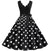 Vintage Kjole Plus Size Hvit Svart