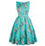 Vintage Plus Size Bird Blue Dress