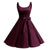 Vintage Kjole Stor Størrelse Burgundy Plain