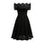 Vintage Kjole Plus Size Broderi Svart