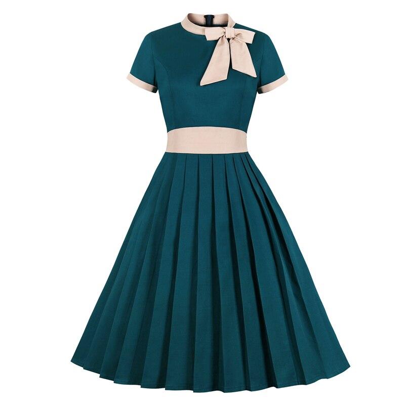 Vintage Plus Size Chic Turkis Kjole
