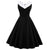 Plus Size Vintage Kjole Chic Krage Svart
