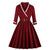 Vintage Plus Size Rød V-Hals Kjole