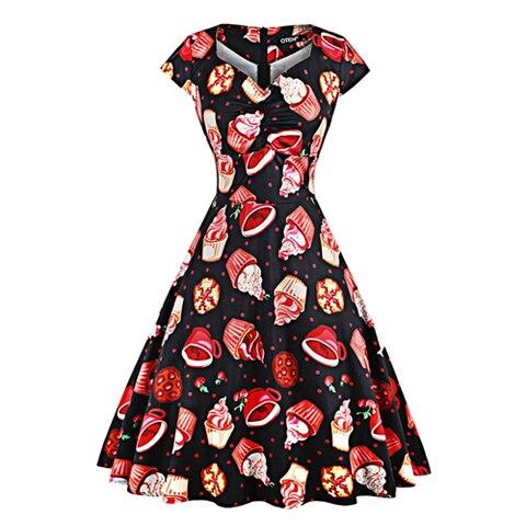 Vintage Plus Size Cupcake-Kjole