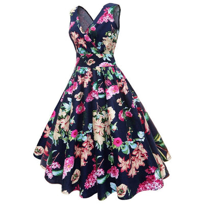 Vintage Plus Size Blomsterkjole