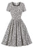 Vintage Plus Size Høy Midje Kjole Hvit