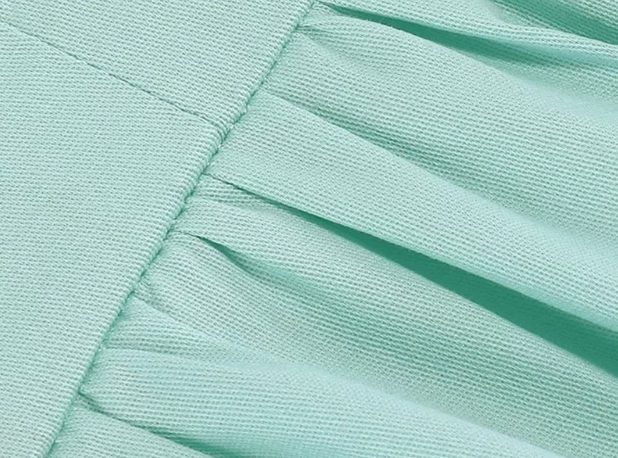 Vintage Plus Size Høy Midje Turkis Kjole