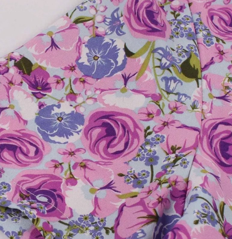 Vintage Plus Size Høy Midje Kjole Lilla