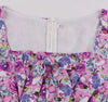 Vintage Plus Size Høy Midje Kjole Lilla