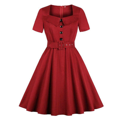 Audrey Hepburn Burgunder Kjole Fra 60-Tallet