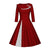 Vintage Kjole Plus Size Winter Burgundy