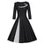Vintage Plus Size Vintersvart Kjole