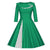 Vintage Plus Size Vintergrønn Kjole