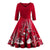 Vintage Plus Size Langermet Rød Kjole