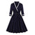 Plus Size 50s Blå Kjole