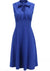 Vintage Plus Size Navy Sløyfekjole