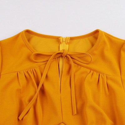 Orange Plus Size Vintage Kjole