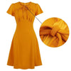 Orange Plus Size Vintage Kjole