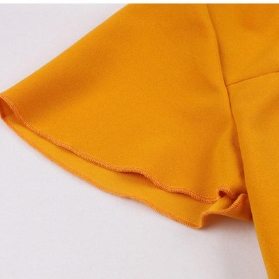 Orange Plus Size Vintage Kjole