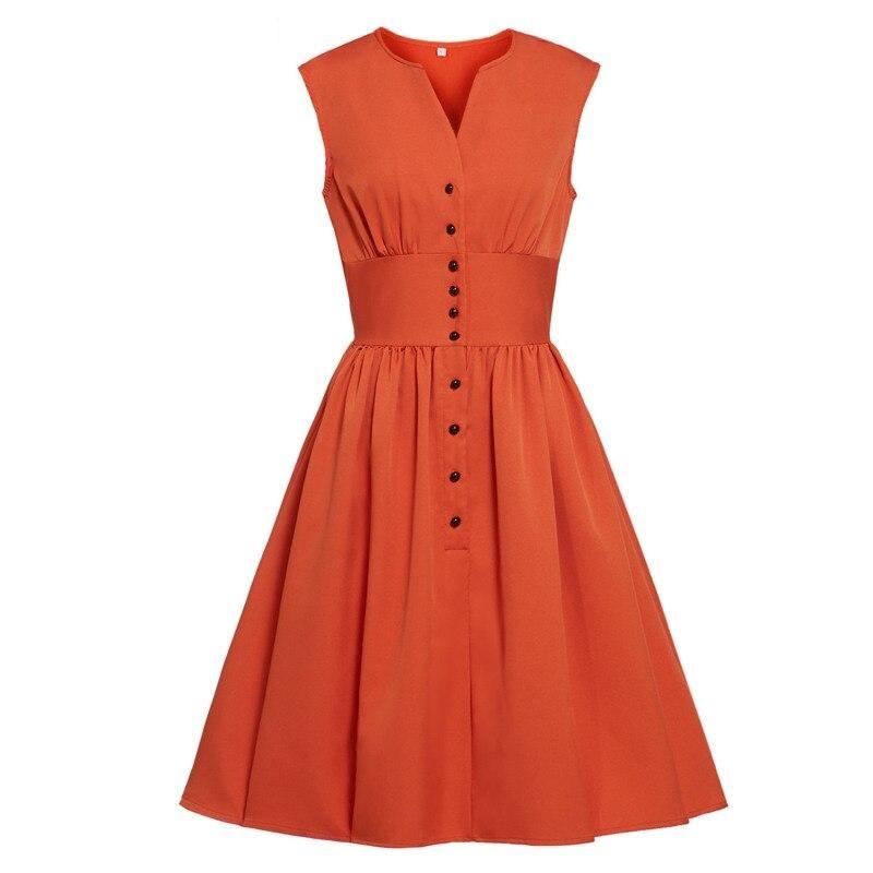 Vintage Kjole Plus Size Pastell Rust