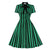Vintage Plus Size Stripete Kjole Grønn