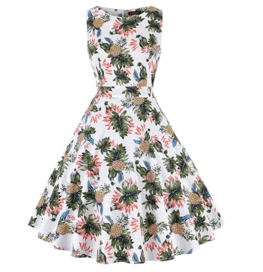 Vintage Plus Size Rockabilly Pineapple Dress