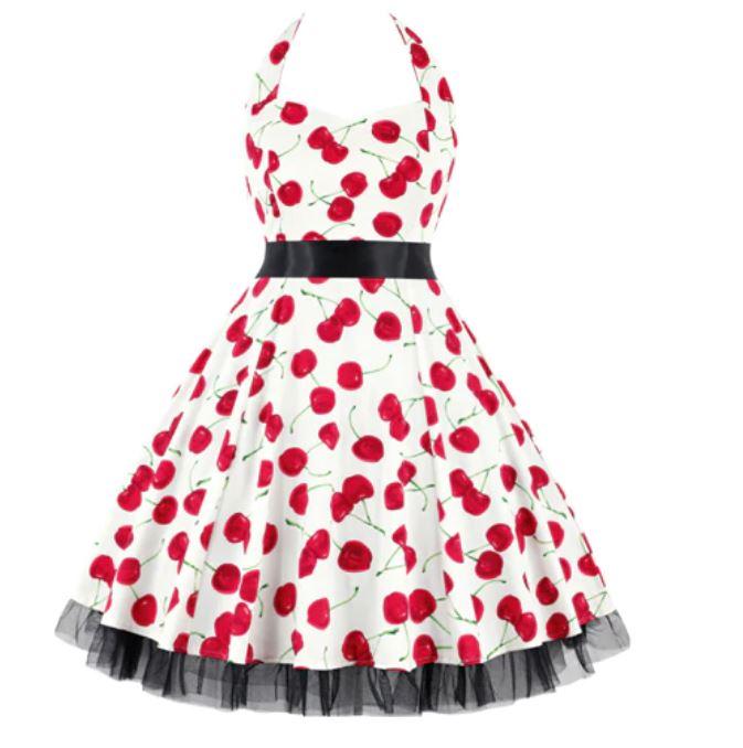 Vintage Plus Size Rockabilly Dress Cherry