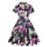 Vintage Plus Size Rockabilly Flowers Kjole