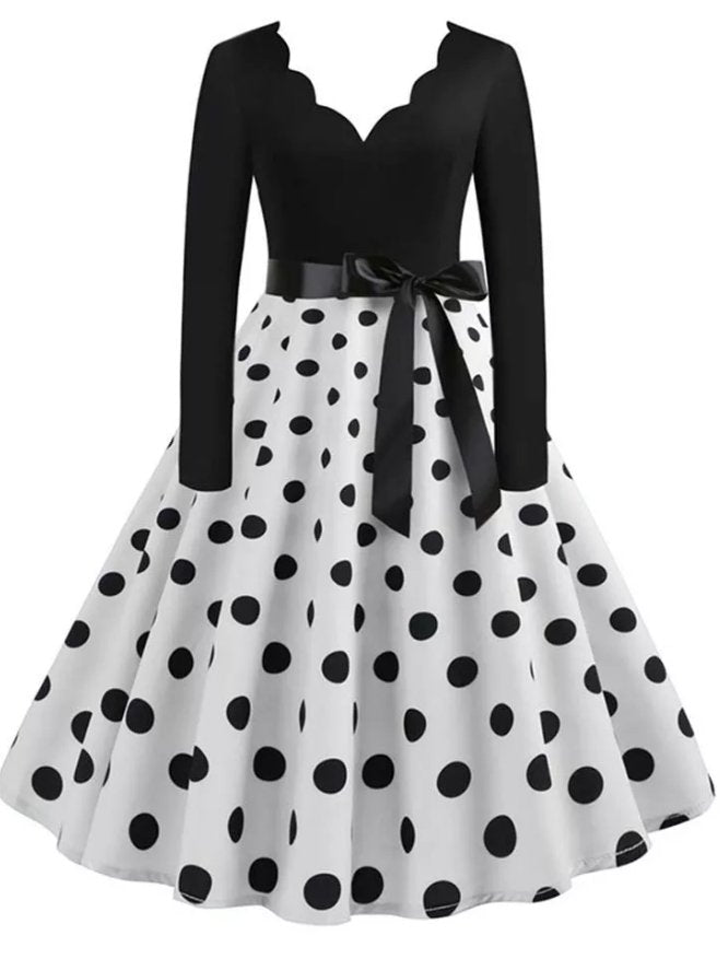 Vintage Plus Size Rockabilly Dress Black