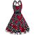 Vintage Plus Size Rockabilly Dress Black Roses