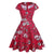 Vintage Plus Size Rød Skallekjole