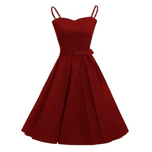 Vintage 60-Talls Elegant Burgunderkjole