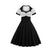 Vintage Plus Size Swing Dress Black White
