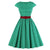 Vintage Plus Size Grønn Beltekjole