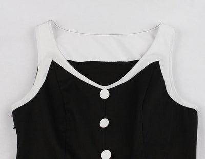 Vintage Hepburn Kjole Svart