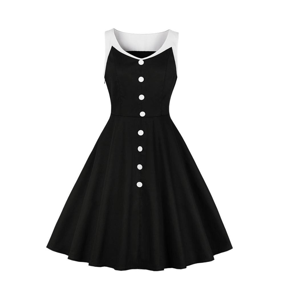 Vintage Hepburn Kjole Svart