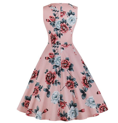 Vintage Hepburn Rosa Kjole
