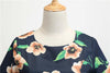 Vintage Svart Blomstret Vinterkjole