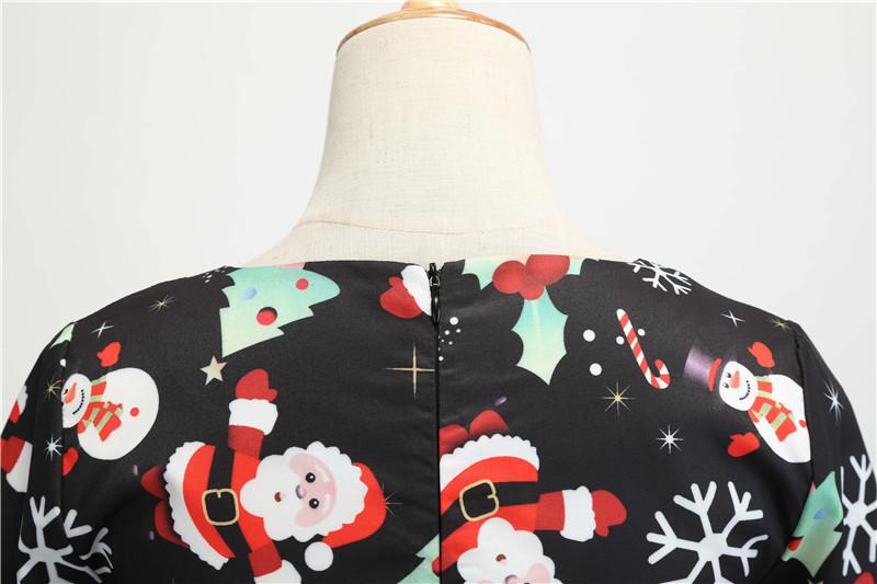 Vintage Svart Vinterjulekjole